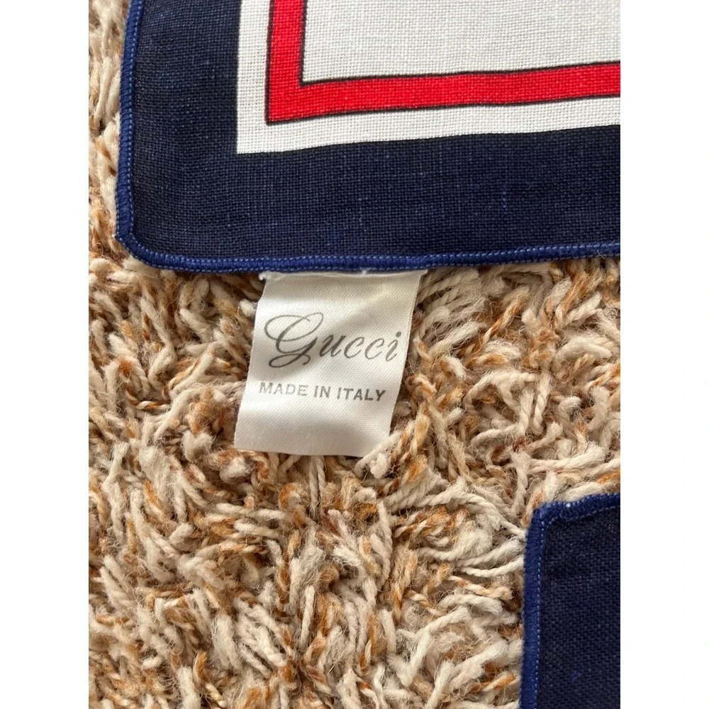 Vintage Gucci Table Linens 2 Placemats and 2 Napkins‎ Linen Cotton Blend